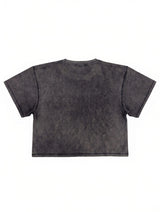 Cropped T-Shirt - Karachi- Charcoal