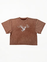 Cropped T-Shirt - Karachi- Rust