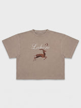 Cropped T-Shirt - Lahore- Sand