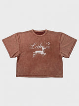 Cropped T-Shirt - Lahore - Rust