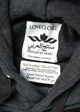 sustainable charcoal unisex hoodie