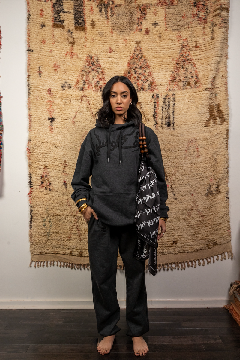 sustainable charcoal unisex hoodie